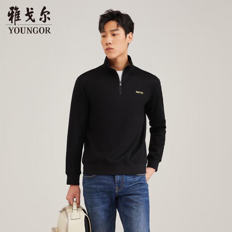 

YOUNGOR Men s Autumn/Winter Quarter-Zip Sweatshirt S
