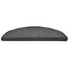 Step Mats 15 pcs 56 x 17 x 3 cm Dark Grey Semi Round