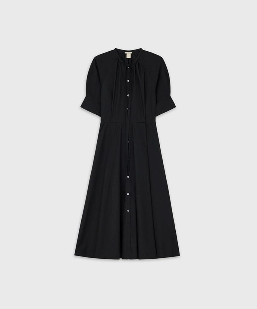 Deolum Tie Neck Dress_Black