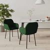 VidaXL Dining Chairs 2 Pcs Dark Green Velvet 344703