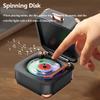 Mini Classic Vintage Bluetooth Speaker Retro Hifi Music Box Vinyl Record Player Design Soundbar Colorful Ambient Light with Mic