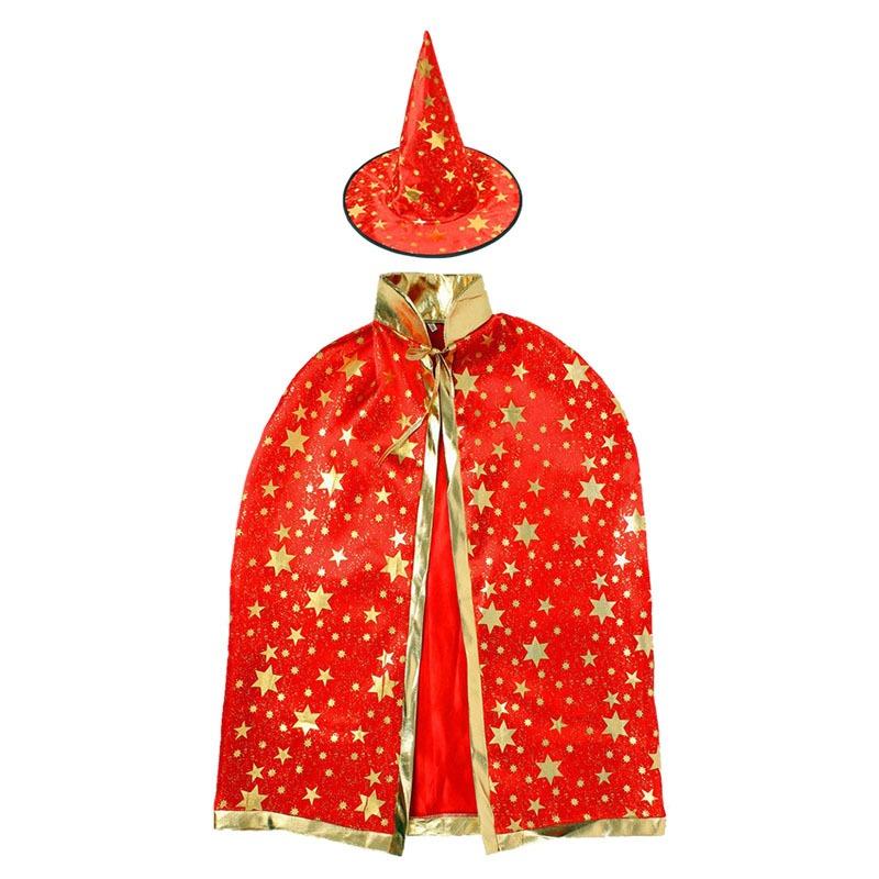 Cos Halloween Children's Show Costumes Cape Cape Parent-child Adult Male and Female Witches Clothes Decoration Dress Up Props