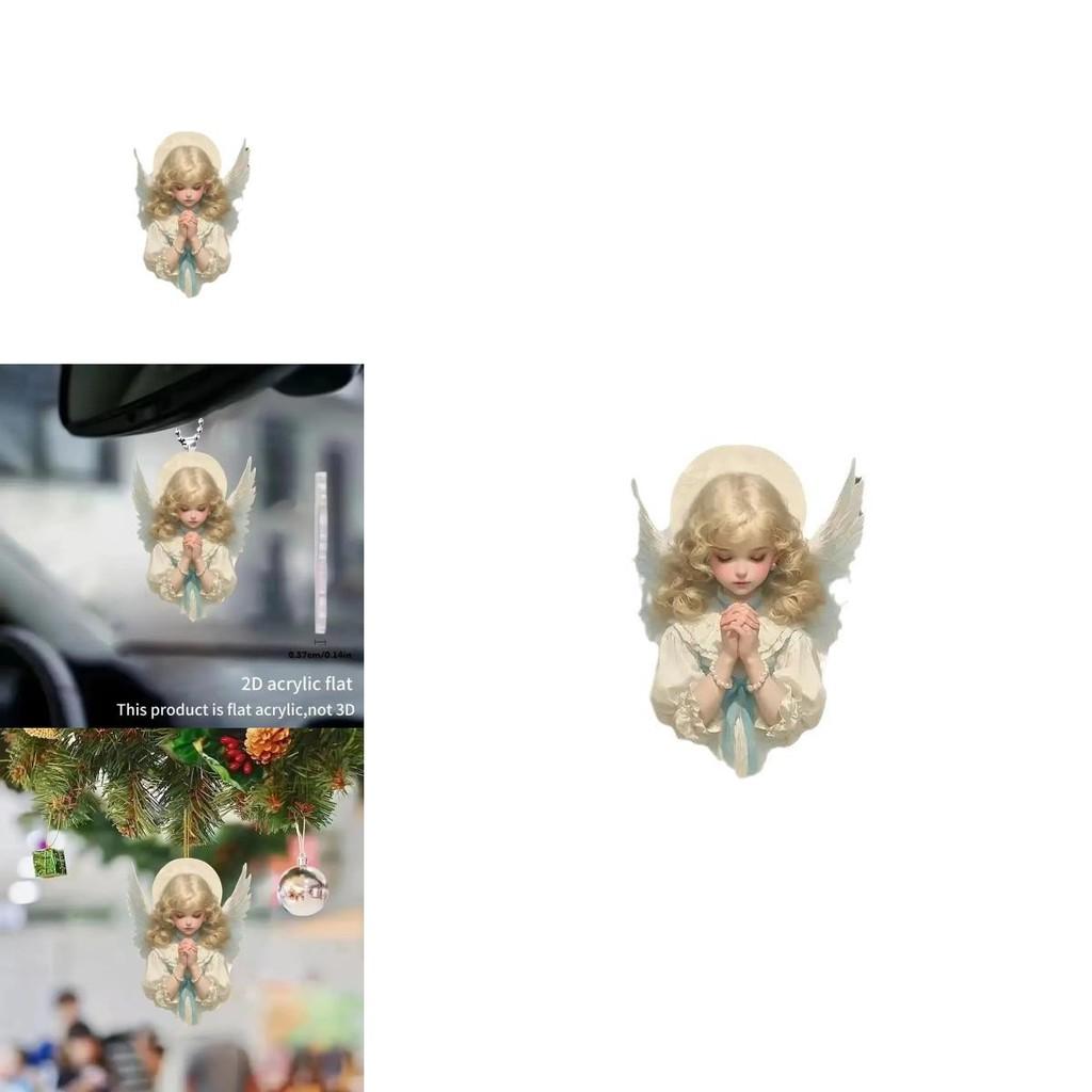 Acrylic Angel Car Interior Decor Pendant For Stylish Vehicle Accessories