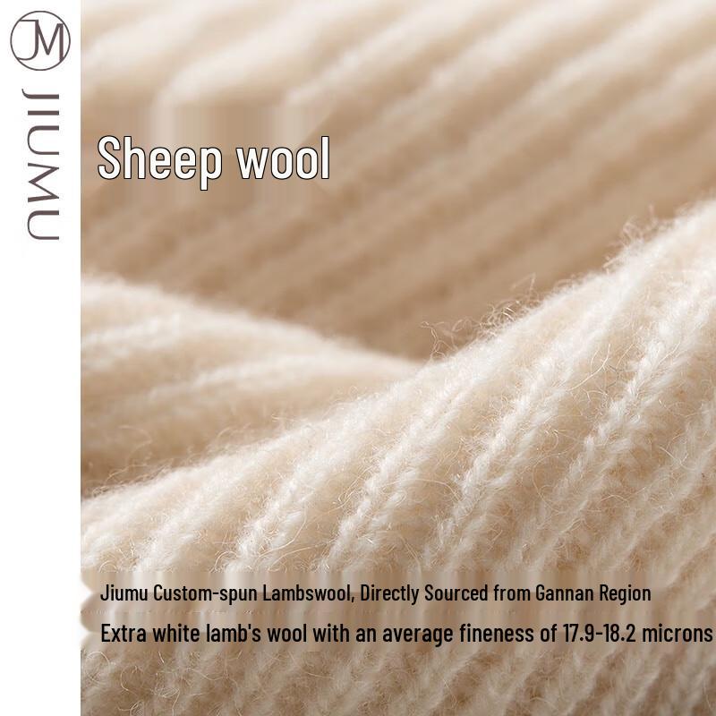 JIUMU Women's Wool Knit Neck Warmer Scarf