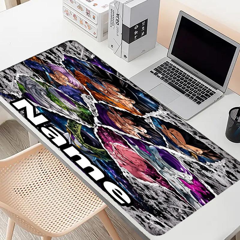 Custom Name Personalized DRAGON BALL Pattern Mousepad, Laptop PC Desk Mat, Decorative Desk Mat for Home Keyboard Pad Gift