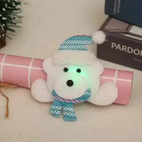 

1Pcs Christmas LED Glowing Santa Snowman Bear Deer Brooch Pin Theme Party Children Kids Adult Gift Christmas Decoration 2026