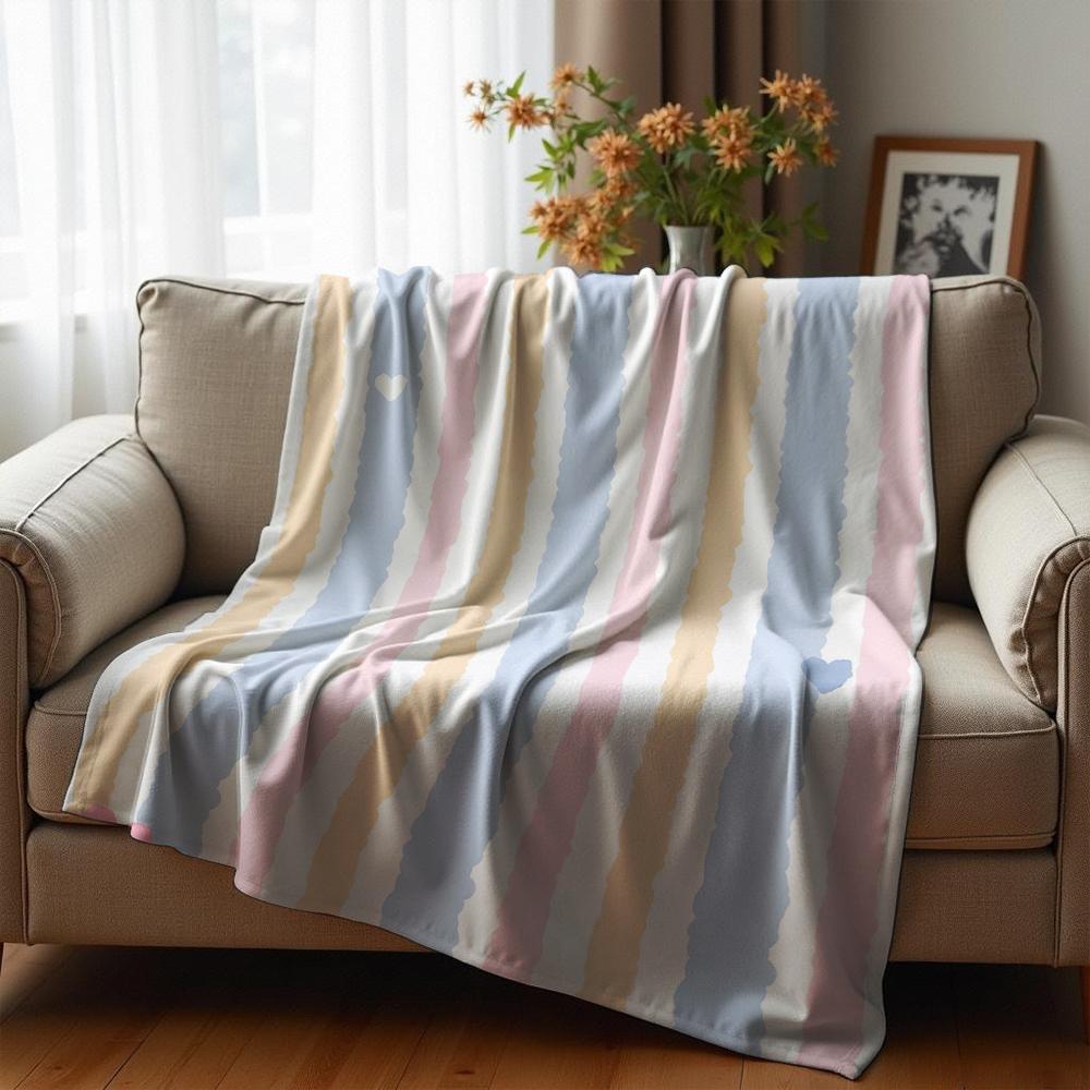 Pastel Watercolor Moon Cloud Anime Cartoon Flannel Blanket Soft Warm Throw for Bedroom Sofa Car Kids Holiday Gift