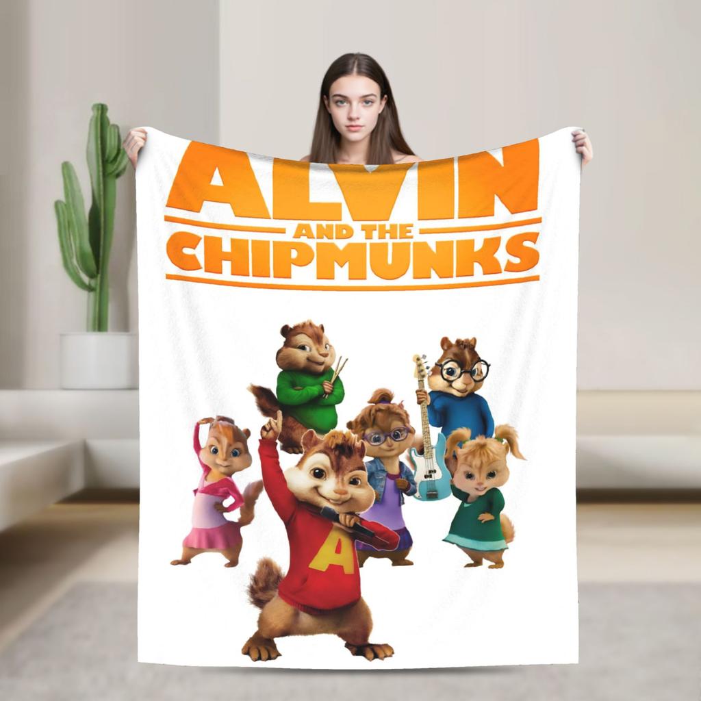 Alvin and the Chipmunks Blanket Multi-size Cozy and Lightweight  Throw Blankets for Couch Sofa and Bed
