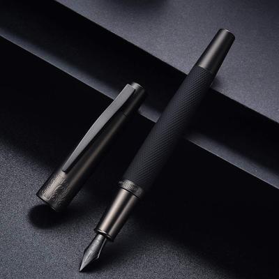 Fountain Pen Black Nib Fine Point Metal Gift Box Hongdian Men's