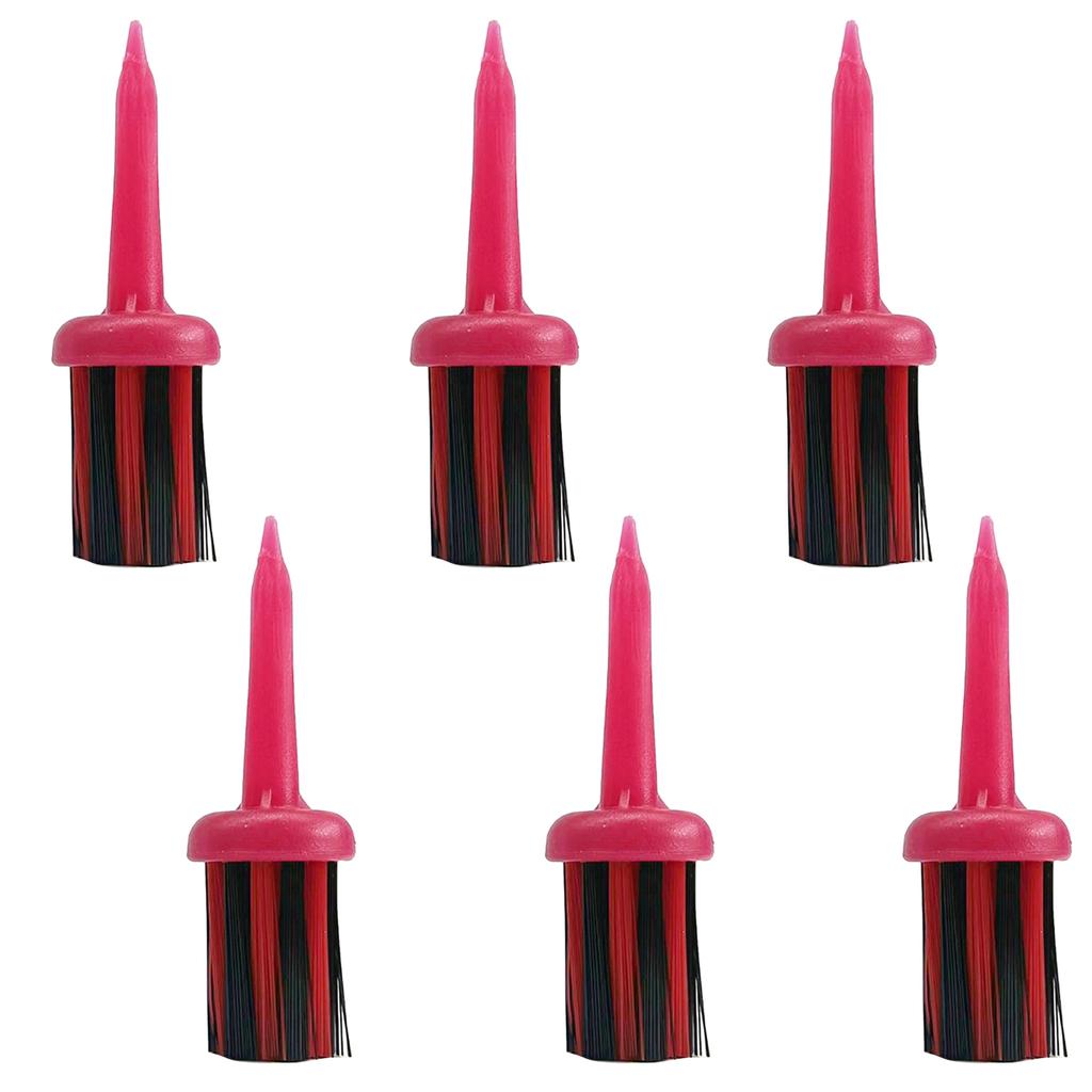 6 Pieces Golf Tees Low Resistance Golf Tees Plastic Long Ball Base Brush Support Tees Set for Long Distant Hit Training