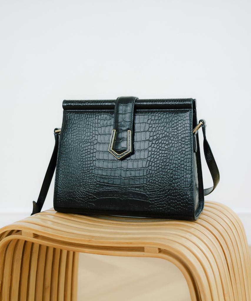Kenneth Young Magarette Taupe Croco