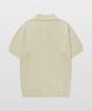 MANNERGRAM Textured 100% Cotton Polo Short Sleeve Knit Cream