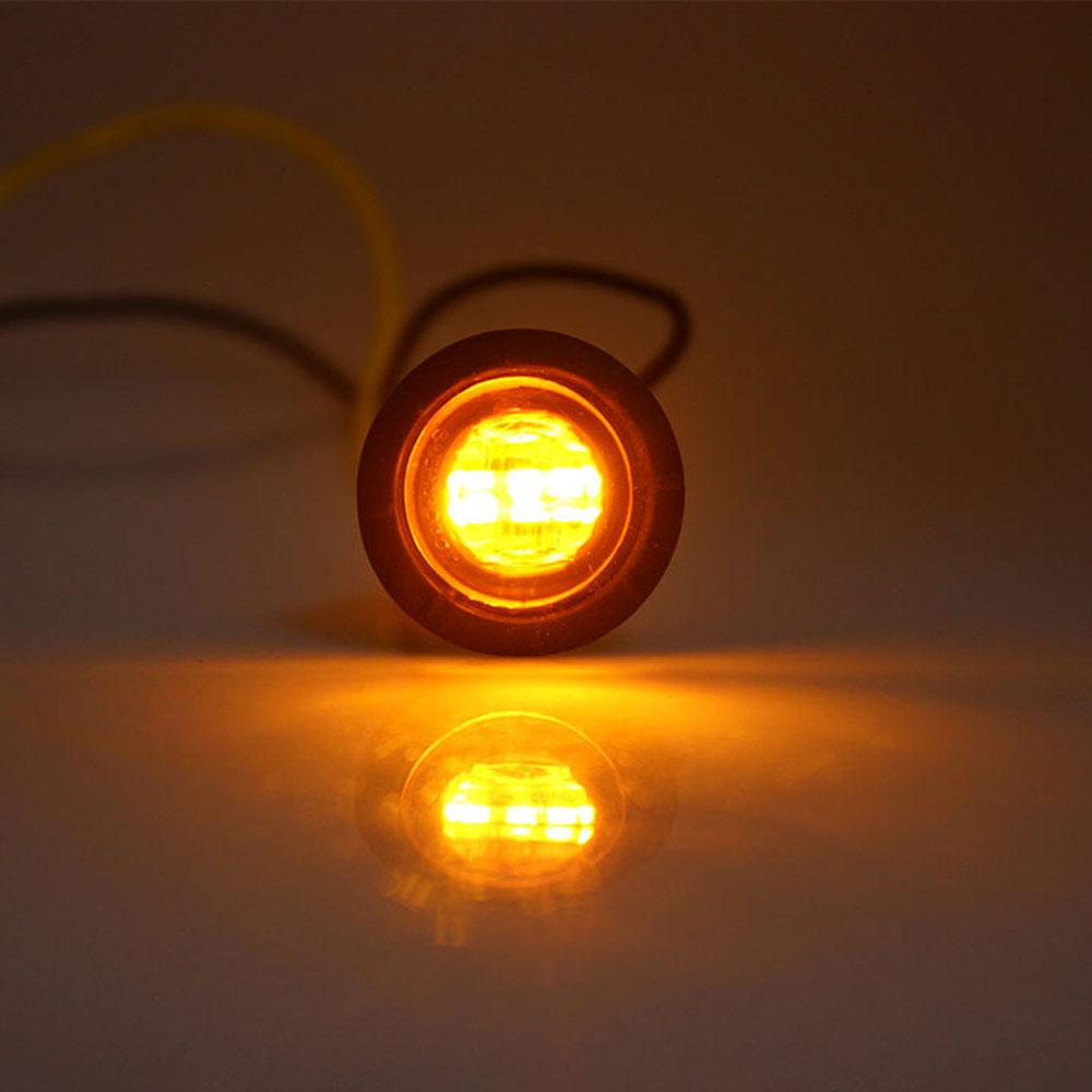 Runde LED 3/4 Zoll Anhänger Seitenmarkierungsleuchte Gelb/Rot/Weiß/Blau Wasserdicht Vorne Hinten LKW Traktoren Begrenzungsleuchten OBD2