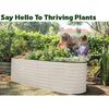 Galvanized Raised Garden Beds Outdoor 6×2×2 Ft Planter for Gardening Vegetables Flowers Large Metal Garden Box White Patented T