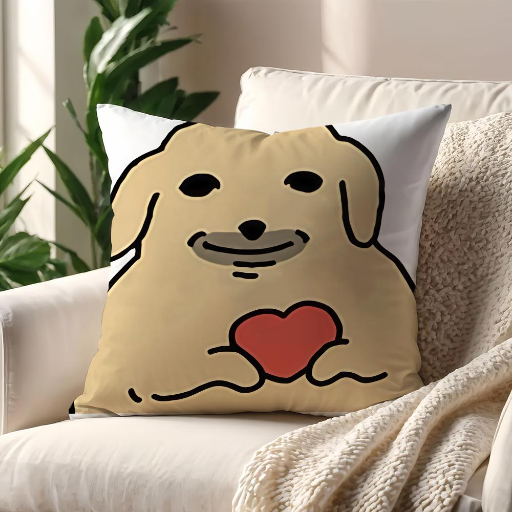 funny kawaii nNudaeng Dog Meme cushion cover For Pillow Printing Sofa Decoration Home Car Room Coffee Office Nordic Simplicity