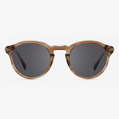 "Unisex Retro Heavy Metal Round Frame Acetate Sunglasses - Trendy Sun Protection for Men & Women"