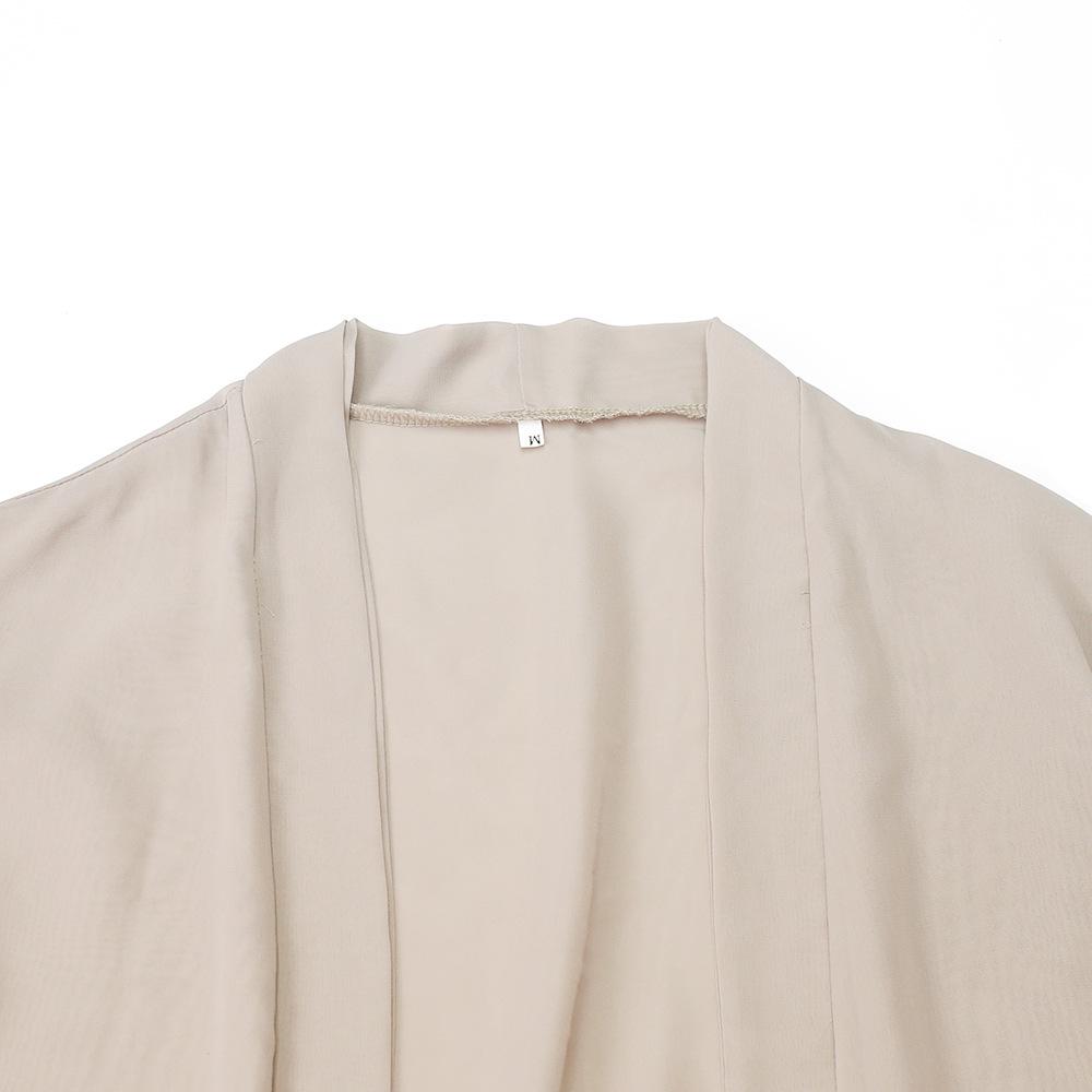 Muslim Plus Size Women's Apricot Cardigan: Sun Protection Long Robe Dress 2023