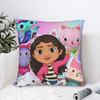 Gabby Dollhouse Square Pillowcases Polyester Sofa Cute Cartoon Mermaid Cushion Case Cool Home Decoration Throw Pillow Case 4040