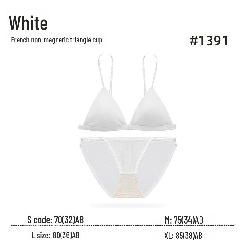 

Элегантный французский бюстгальтер с треугольными чашками: Пряжка спереди, тонкие бретели, беспроводная система, бесшовная спинка, ультратонкий и сексуальный. XL