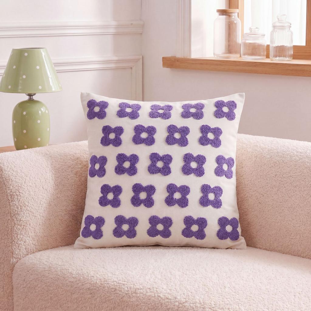 Embroidered Towel Cushion Pillow, Dropshipping, Ins-style Sofa Pillow, Home Bedside Cushion