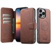 Flip Leather Case IPhone Series Magnetic Card Slot Stand Wireless Charging Compatible PU Material