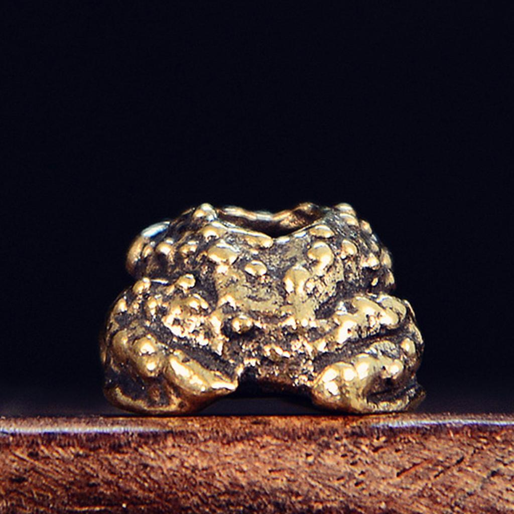 Vintage Brass Toad Charm Bead For EDC Paracord Bracelet DIY Jewelry Making Supplies
