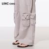 Jinyujie Women's Straight-Leg Cargo Casual Pants
