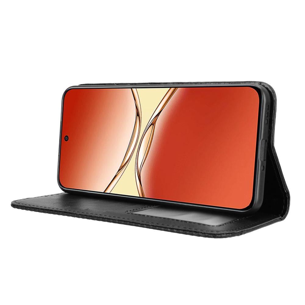 Für Oppo A5 Pro 5G (China)/Oppo F29 Pro 5G (Global) Lederhülle Brieftasche Ständer Retro Textur Handyhülle