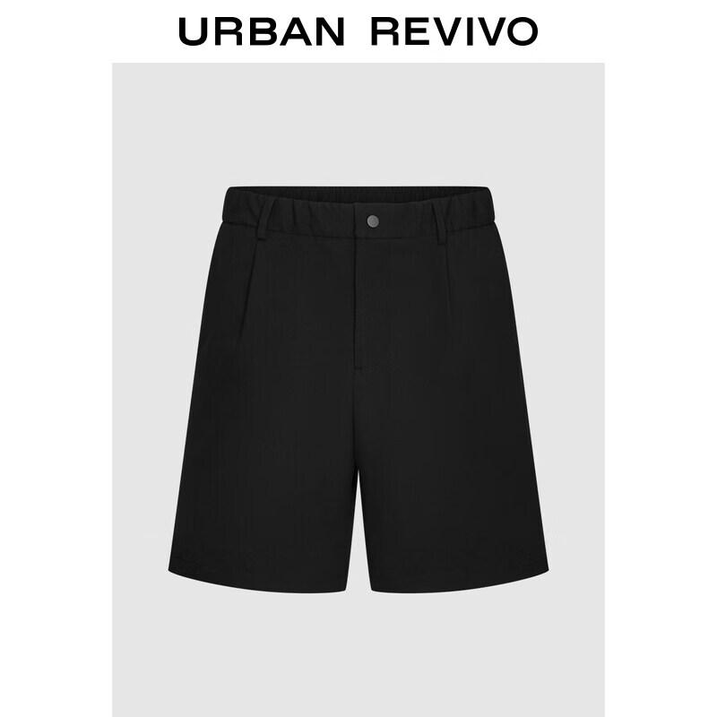 

UR Men s Elastic Waist Pleated Straight Shorts 34