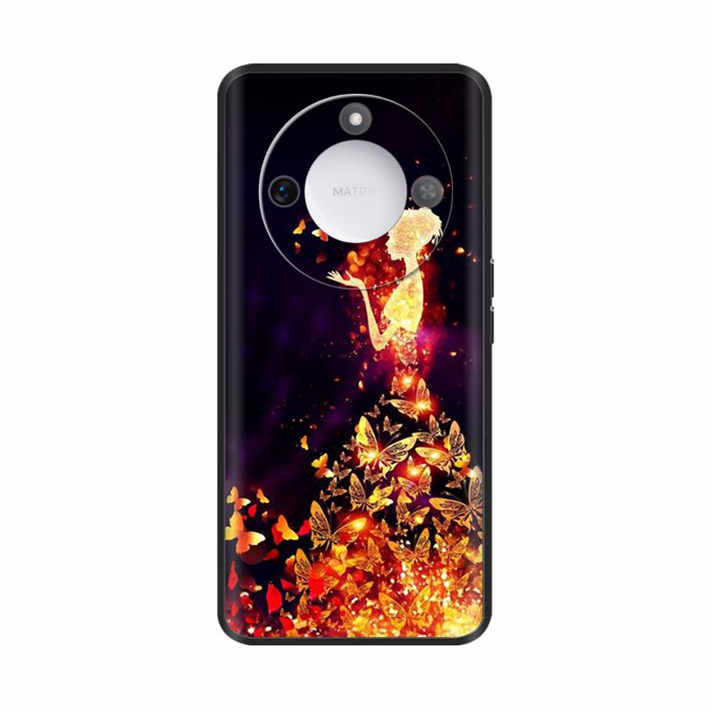 For Honor X9c Smart Case On HonorX9c X 9c Cases Cute Cartoon Astronaut Pattern Painted Silicone Shockprood Back Cover Funda Capa