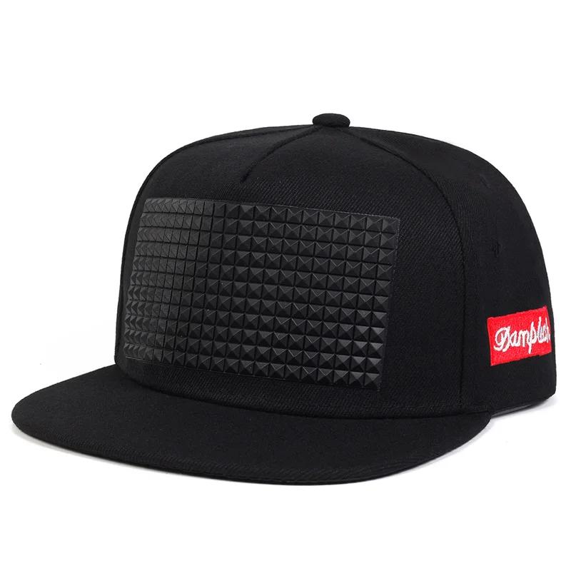 Unisex Square Rubber Top Embroidery Hip-hop Hats Spring and Autumn Outdoor Adjustable Casual Baseball Caps Sunscreen Hat