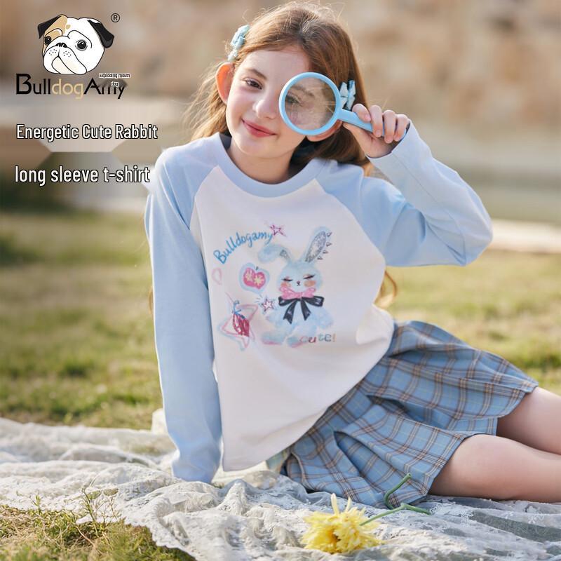 Chanzuigou Girls  Crayon Rabbit Print Long Sleeve T-Shirt 170 cm