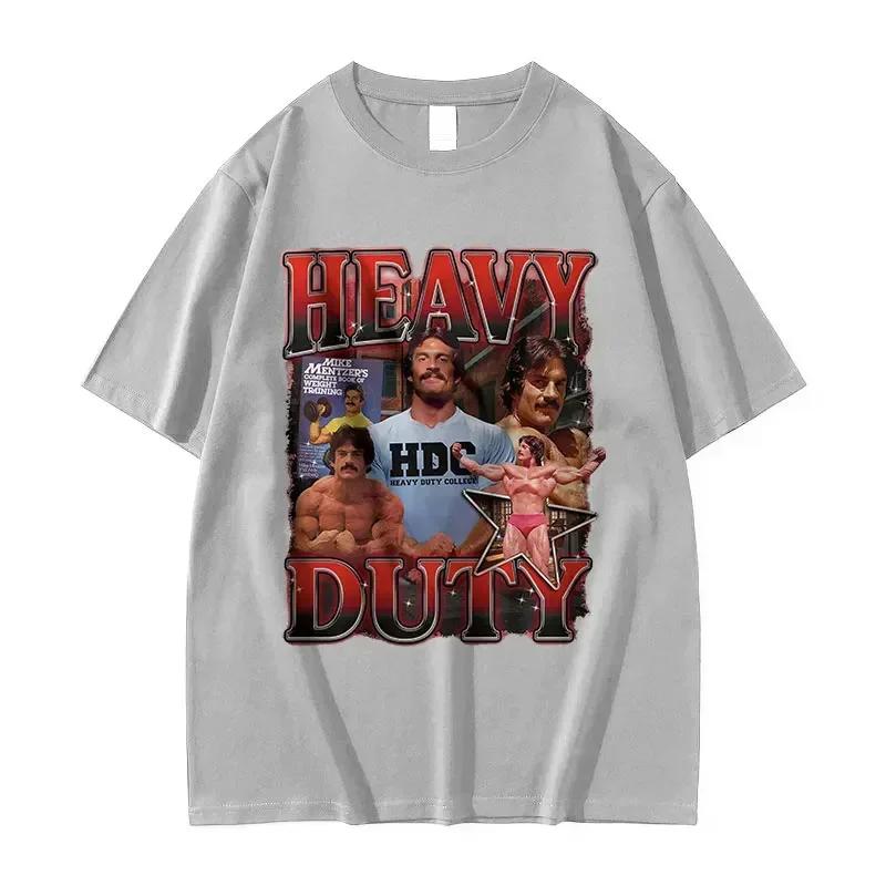 

Heavy Duty Mike Mentzer Bodybuilders Graphic T-Shirt Womes Retro High Quality Fashion T Shirt Tops Oversized T-shirts S
