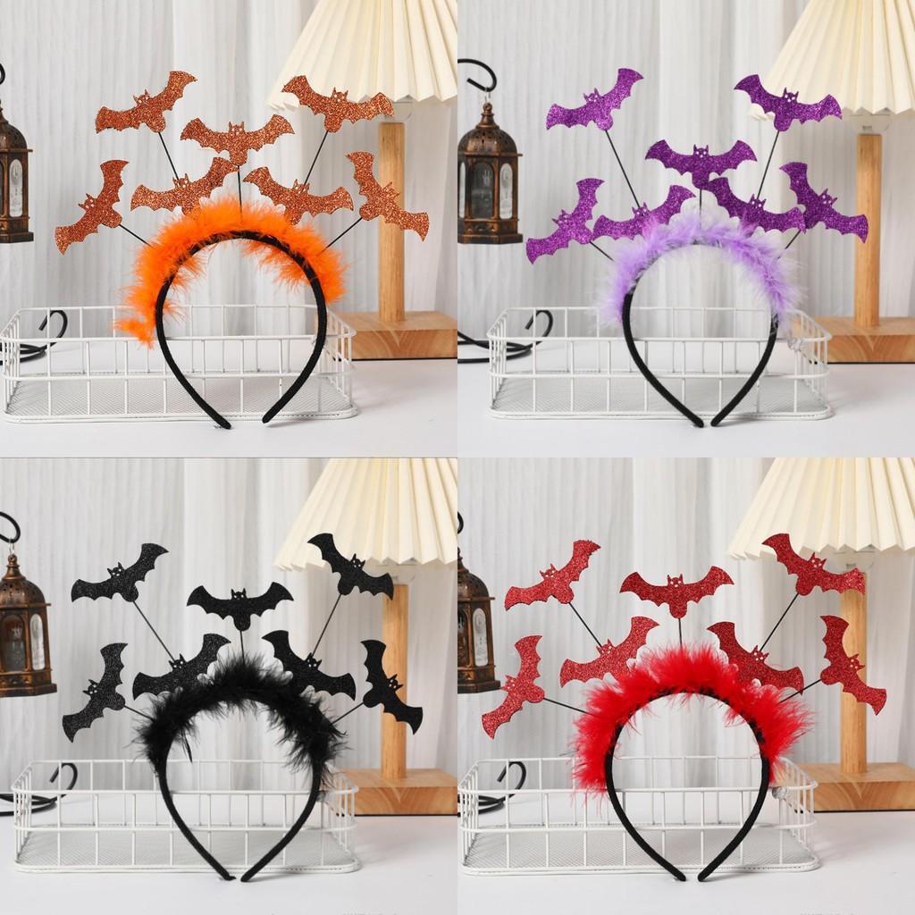 Bat Headband Halloween Festival Headwear With Gold Dust Details For Costumes And Events