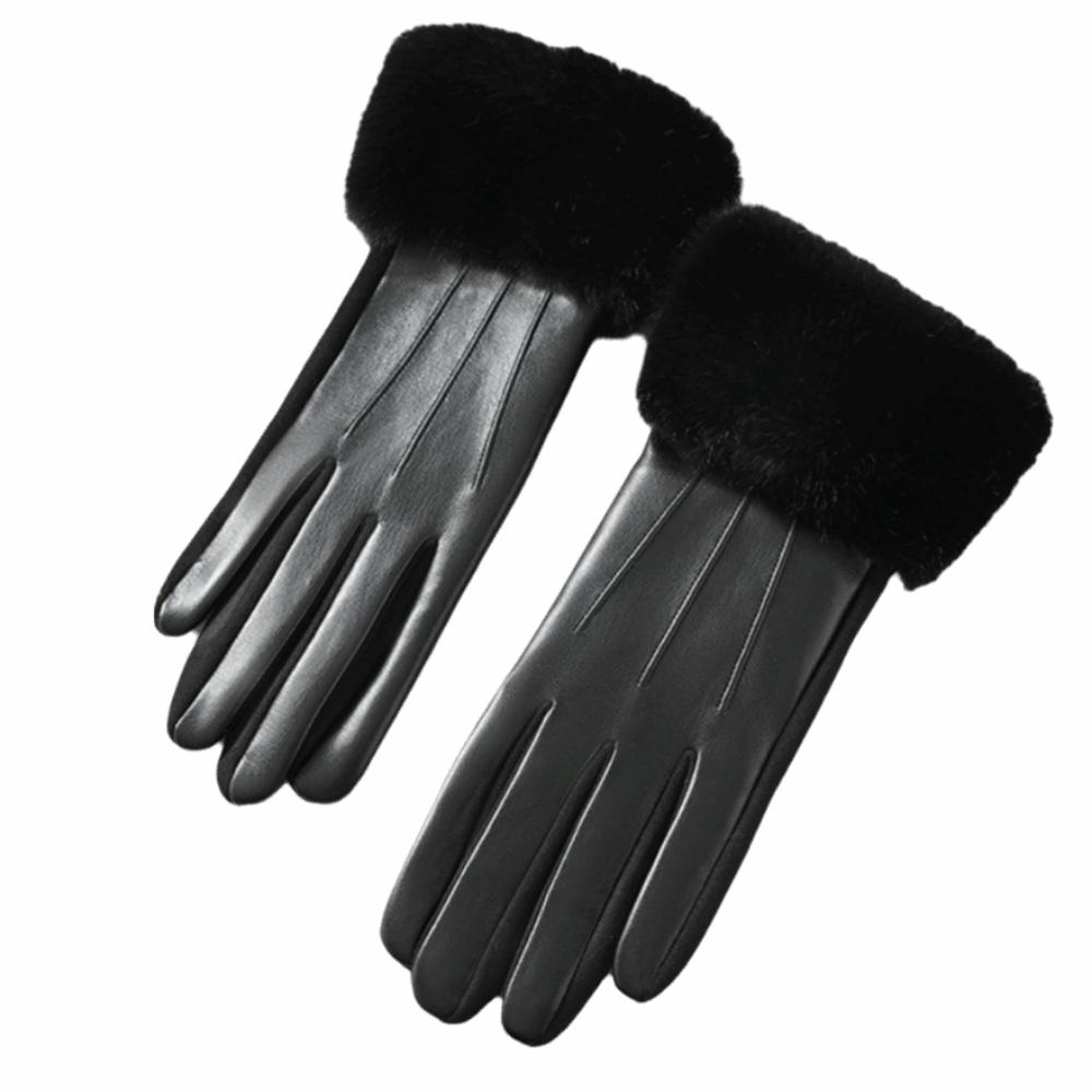 Gants Thermiques Doublés à Écran Tactile pour Femmes Couleur Unie Gants Thermiques d'Hiver pour Femmes Saison Hiver