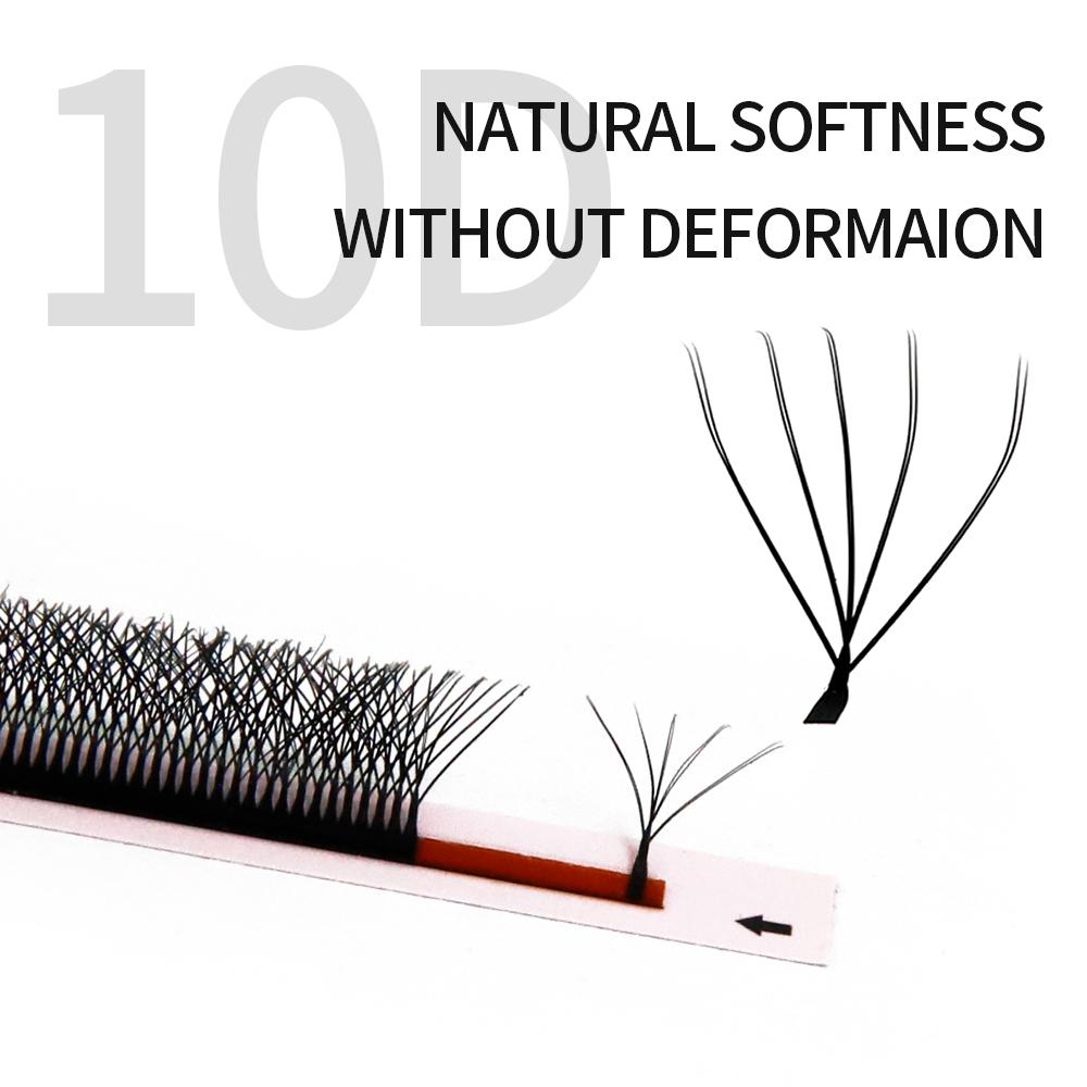 Goddess 10DW Shape Lashes 0.05mm Double 5DW Eyelash Extensions 5D Premade Volume Fans Natural Soft False Eyelashes for Makeup