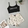 European and American Sleeveless Tank Top & Shorts Two-Piece Pajama Set for Women