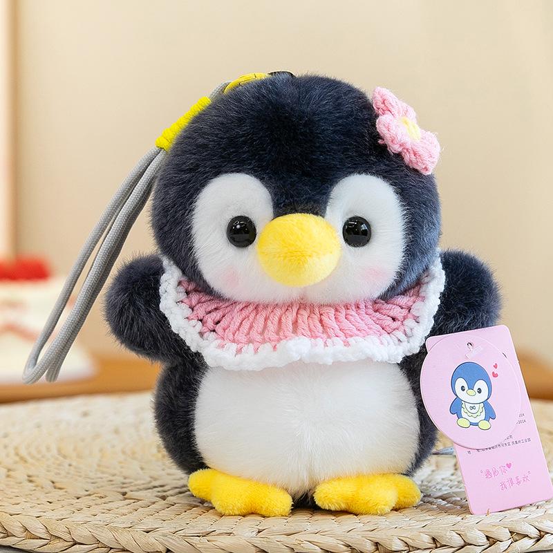 Spring Penguin Plush Toy: Soothing Doll Pillow, Keychain Pendant & Cloth Doll Figure for Girls