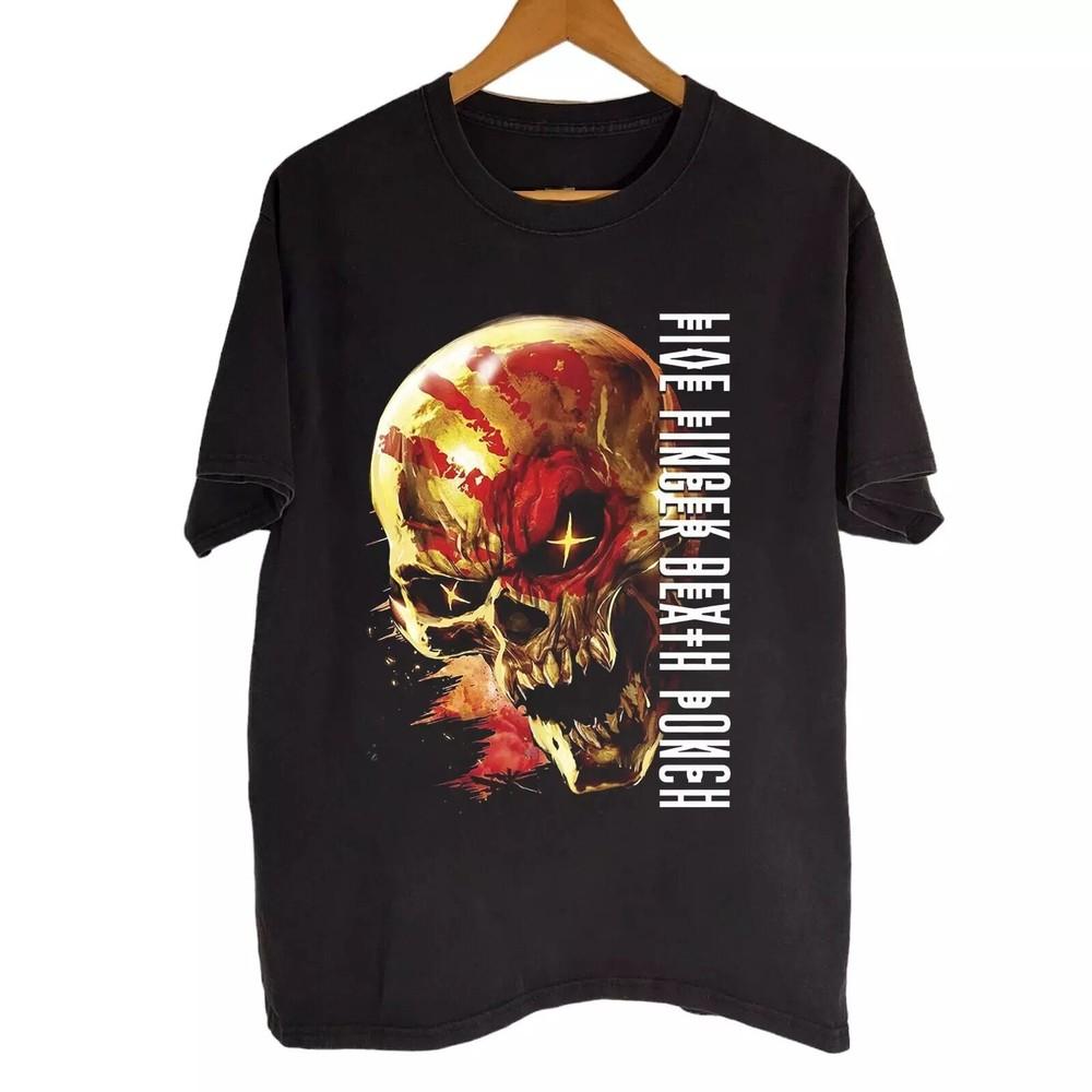 Five Finger Death Punch 5FDP ЧЕРЕП и Justice For None Все Размеры Футболка Унисекс Футболка XXXL