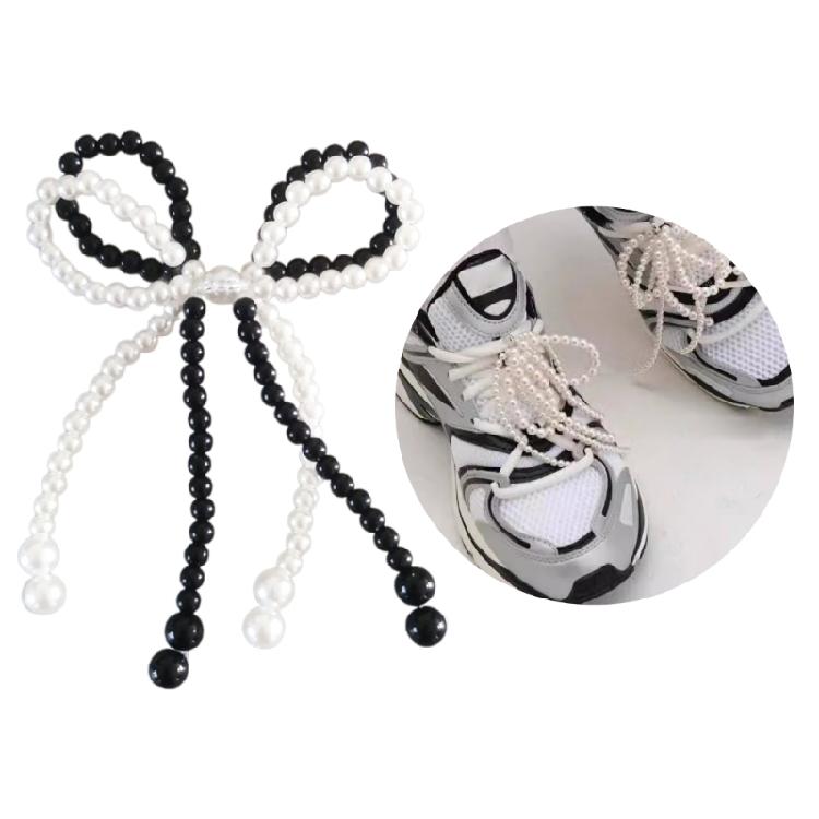 Bowknot Charm for Jewelry Making DIYs Craft Supplies Pearl Bows Shoe Buckle Decors