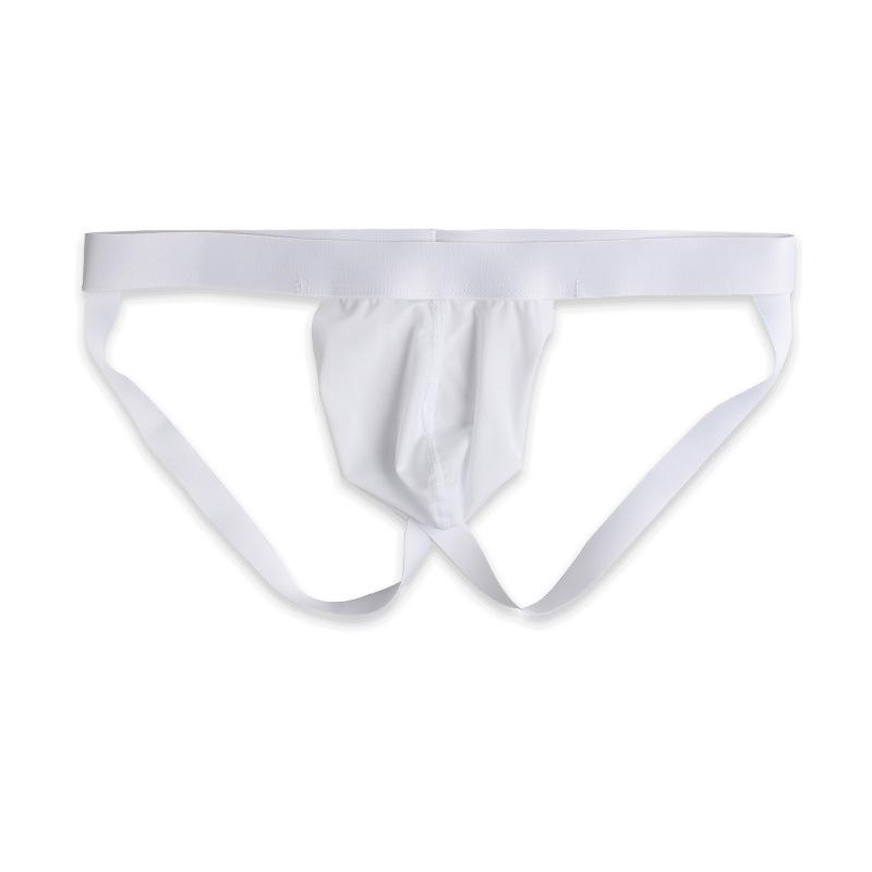 Men's Sexy Thongs And G Strings Seamless Jockstrap Ice Silk Summer Breathable Underwear U Convex Pouch Underpants Bikini Slip