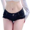 Korean Style Women's Super Low Rise Ripped Denim Hot Pants - Sexy Slimming Shorts