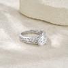 Elegant Filigree Moissanite Ring With Intricate Openwork Tarnish Resistant S925 Silver for Retro Style and Bridal Statement Ring