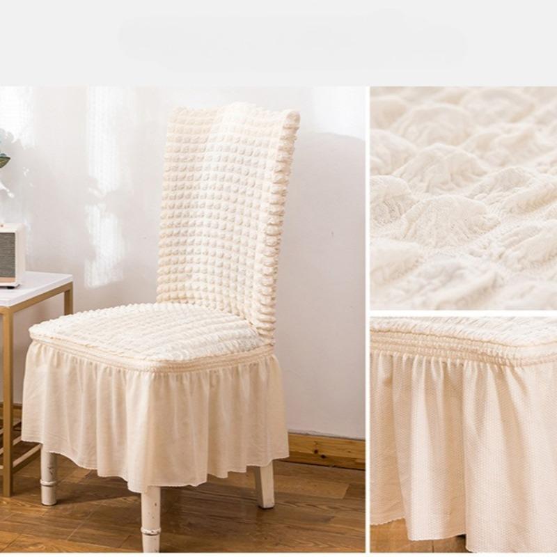 High-elastic Chair Covers Dining Room Soft Skin-friendly Breathable Wedding Decor Lace Universal Seat Covers