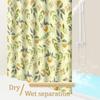 Summer Orange Fruit Shower Curtain - Juicy Citrus, Pastoral Style Waterproof Polyester