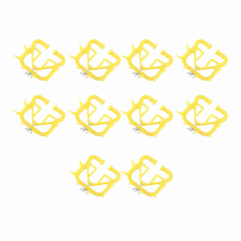 10pcs Cow Nose Thorn Thick Plastic Prevent Milk Sucking Calf Weaner for Farm LivestockYellow