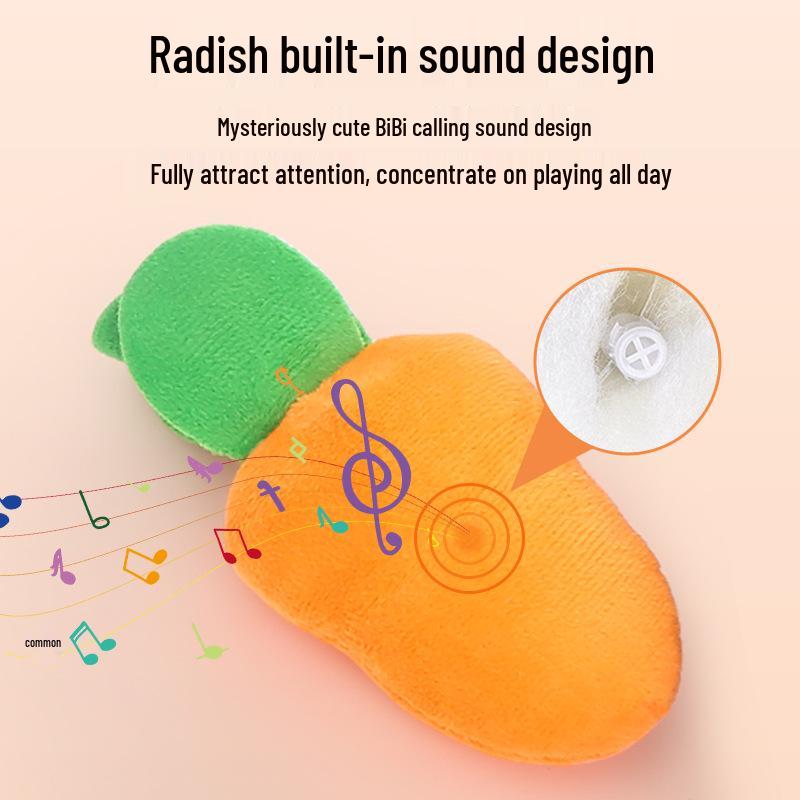 Popular Plush Carrot Sound-Making Bite-Resistant Dog Toy for Teething, Self-Entertainment, and Boredom Relief
