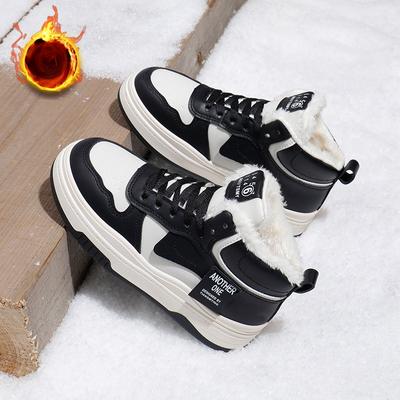Dámske snehule Topánky Nazúvacie Šnurovacie Robustná platforma Členkové čižmičky s podšívkou z umelej kožušiny Zimné Teplé Krátke čižmy Vysoké topánky Vychádzkové tenisky pre ženy
