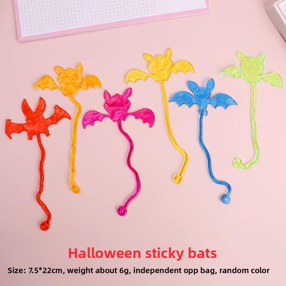 6Pcs Elastically Stretchable Sticky Spider Web Climbing Novelty Toys for Kids Birthday Party Favors Halloween Party Decorations