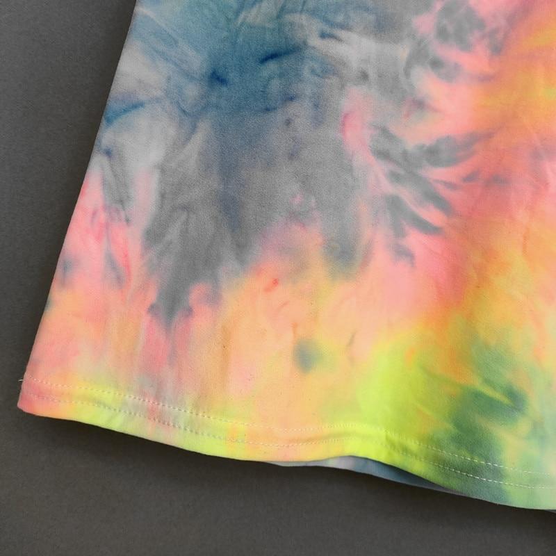 Kids Baby Boys Girls T-shirt Sweet Gradient Color Short Sleeve Printed T-shirt